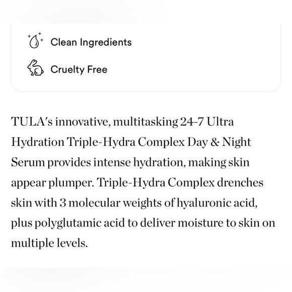$8❤️‍🔥 LAST 1! TULA Ultra Hydration Hydra-Drops Complex Day & Night Serum 💧NEW - Picture 6 of 9